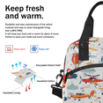 thumbnail image 6 of Herdesigns Airplane Insulated Lunch Bag for Women Men Adults Large Reusable Lunch Box Hot Air Balloon Leakproof Cooler Tote Bags with Adjustable Shoulder Strap, 6 of 7