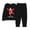 AB275 Black, variant on Christmas Unisex Kids Pajamas Santa Claus Print Long Sleeve T-Shirt Pants Loungewear Boys And Girls Daily Casual Matching Set, Size 9-10 Years