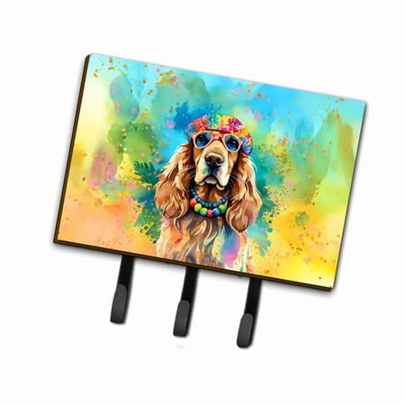 Cocker Spaniel Hippie Dawg Leash or Key Holder 6 in x 9 in