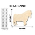 thumbnail image 2 of Unfinished Wood Bearded Pygmy Goat Shape - Craft - up to 46" DIY 16" / 1/4", 2 of 3