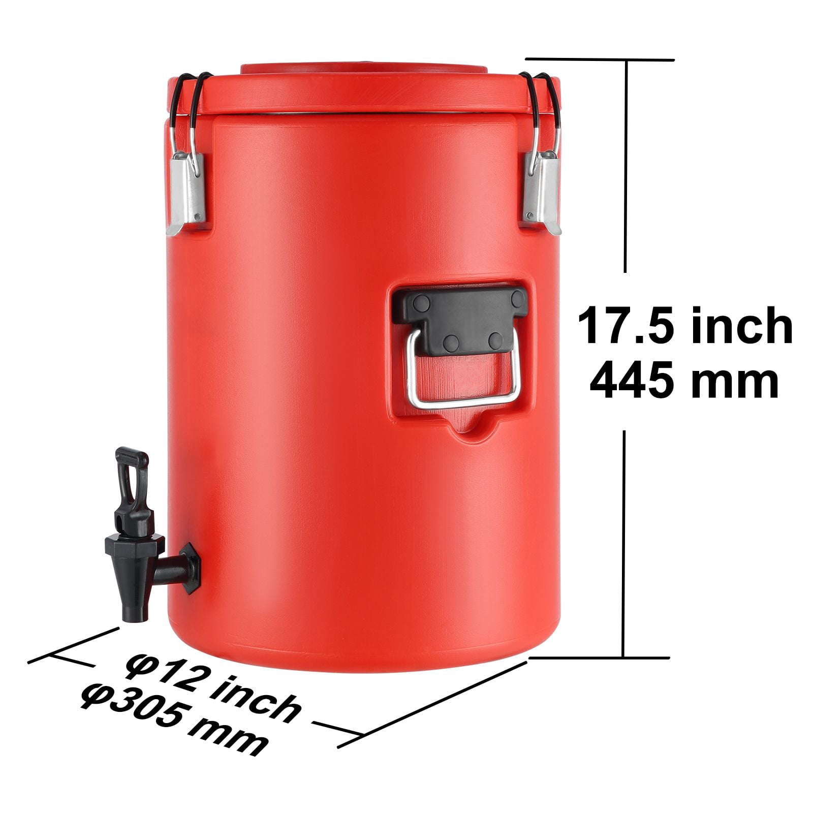 4.5 Gallon Insulated Beverage Dispenser with 304 Stainless Steel Interior, 10Hr Insulation, Drip-Free Spigot, for Cafes Restaurants