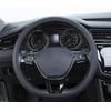 Auto Drive 1Piece Car Steering Wheel Cover Carbon Fiber Leather Black - Universal Fit, HGSWC04