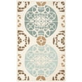 thumbnail image 5 of SAFAVIEH Capri Mortimer Geometric Wool Area Rug, Beige/Blue, 4' x 6', 5 of 6