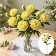 thumbnail image 4 of Artificial Peony Flowers 6 Colors Faux Silk Stems Buds Wedding Home Vase Floral Arrangement Centerpiece Decor, 4 of 6