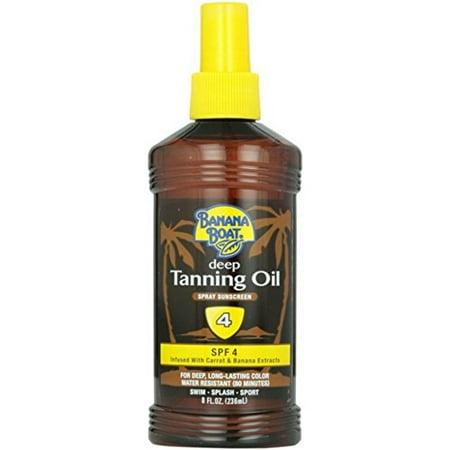 Banana Boat Dark Tanning Oil Spray SPF 4, 8 oz (Best Drugstore Tanning Oil)