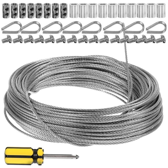 BRIGHTFUFU 1Set Durable Design Stainless Steel Metal Cable for Clothesline Picture Display 20Meters
