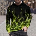 thumbnail image 2 of Olyvenn Women Hoodies Loose Drawstring Causal Long Sleeve 3D Flame Print Graphic Pullover Crewneck Sweatshirts with Pocket Yellow L, 2 of 9