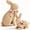 Beige, variant on Ayieyill 2 Pcs Easter Rabbit Decor, Easter Rattan Bunny Resin Ornaments for Home Courtyard Tabletop to Enhance The Easter Atmosphere