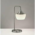 thumbnail image 2 of Gnome Alabaster Glass Brushed Steel Table Lamp, 2 of 2