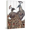 thumbnail image 2 of Peacock Partner II Painting Print on White Wood, 2 of 5