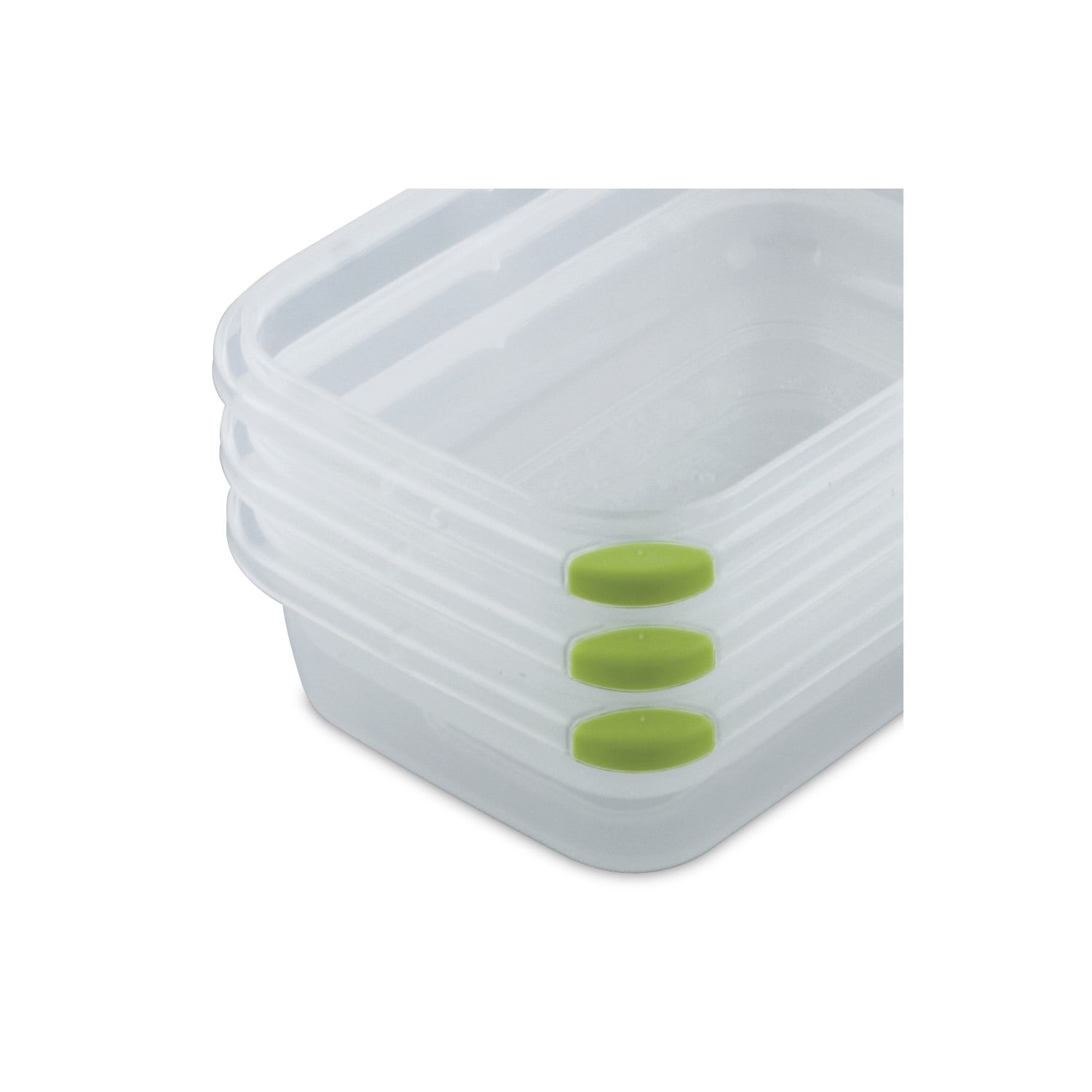 Sterilite Ultra•Seal™ 3.1 Cup Rectangle, Latching Food Storage Container, Airtight Watertight Seal, Green, 6 Count