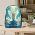 thumbnail image 5 of Honeii Sunshine Cute Winged Cat Print Clear Backpack Heavy Duty Transparent Bag 17" See Through BookBag for Women Men Adults Work Festival Sports Travel, 5 of 7