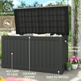 thumbnail image 5 of Devoko 230 Gallon Outdoor Box Deck Plastic Resin Storage Box Large Capacity, Black, 5 of 7