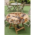 thumbnail image 5 of Outdoor Tablecloth with Umbrella Hole Zipper Giraffe Round Tablecloth 54" Waterproof Outside Table Cloth Red Love Heart Farmhouse Animals Patio Table Cover Tablecloths for Picnic Party, 5 of 8