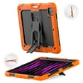 thumbnail image 4 of Dteck Built-in Screen Protector Case for iPad Pro 12.9 inch 3rd/4th/5th/6th Generation (2018/2020/2021/2022),Shockproof Silicone+PC Case Kickstand Cover with Shoulder Strap,Orange, 4 of 7