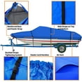 thumbnail image 2 of iCOVER Trailerable Boat Cover, 600D Waterproof Heavy Duty Marine Grade Canvas 16ft-18.5ft Long and 94" Wide, 2 of 5