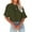 Army-green, variant on Women Half Sleeve Drop Shoulder Solid Color Basic Crop Tops