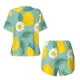 thumbnail image 5 of Lsque Lemons Chamomile Flowers And Leaves Women's Short-Sleeved Pajama Set - 2 Piece Soft and Lightweight Sleepwear Set-4X-Large, 5 of 9