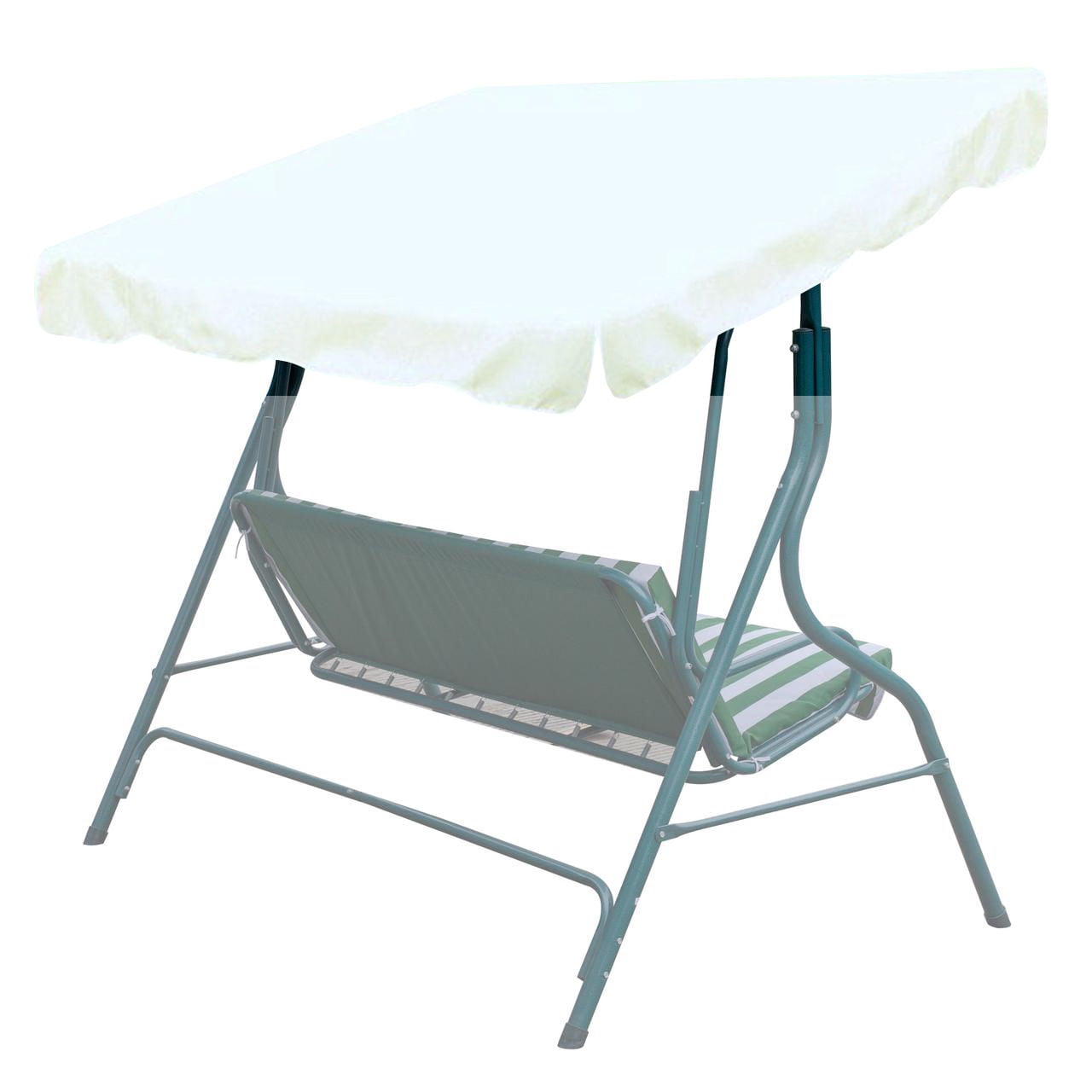 Sunrise Umbrella 73" x 52" Ecru Outdoor Patio Swing Canopy Replacement Cover, UV Resistant