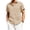 light khaki, variant on Youclos Men's Button Down Shirt Linen Short Sleeve with Pocket