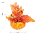 thumbnail image 4 of 3PCS Artificial Pumpkins Set, 5.9inch Foam Pumpkins Fake Pumpkins with Maple Leaves Berry Sunflowers Faux Pumpkins for Fall Home Decor Table Top Centerpiece Halloween Thanksgiving Decorations, 4 of 10