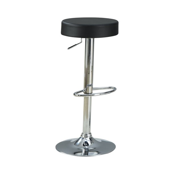 29" Adjustable Bar Stool Chrome and Black