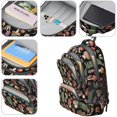 thumbnail image 4 of Mushroom and Basket Black Pattern Cute School Backpack Bag with Padded Back and Adjustable Shoulder Straps 16.9 X 12.6 X 5.9 Inches, 4 of 5
