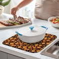 thumbnail image 2 of Halloween Happy Pumpkins Pattern Dish Drying Mat for Kitchen 1 Pack, Ultra Absorbent Microfiber Dishes Drainer Mats,16x18in(41x46cm), 2 of 6
