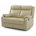 thumbnail image 3 of Glory Furniture Ward Faux Leather Upholstered Double Recliner Loveseat in Putty, 3 of 5