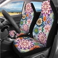 thumbnail image 2 of Binienty Bohemian Mandala Car Seat Covers Full Set 14 PCS Front Rear Automotive Seat Covers with Steering Wheel Cover Headrest Protectors Armrest Pad Universal Fit Auto Interior Set​, 2 of 8