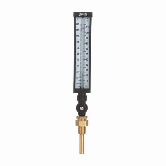 Winters Thermometer, Analog, 30-240 deg, 3/4in NPT TIM100LF.