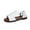 White, variant on ShiShine Women's Adjustable Buckle Slingback Sandals Open Toe Flat Comfortable Casual Slip On Sandals