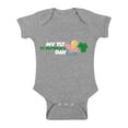 thumbnail image 1 of St Patrick's Day Boysuit for Baby Girls My First Paddys Day Romper Short Sleeve 12m 18 Month Irish One Piece Top, 1 of 4