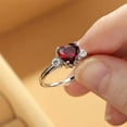 thumbnail image 5 of Women's Created Ruby 925 Sterling Silver Heart Promise Ring Size 5-10, 5 of 5
