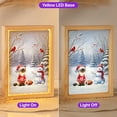 thumbnail image 2 of Hello Winter Siamese Football Snowman Welcome Snowy Morning Acrylic Plaque with Wood Photo Frame Box Cat Lover Kitten Owner Gifts Light Box - 01012, 2 of 5