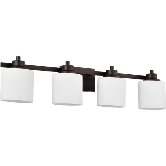 CHLOE Solbi Contemporary 4 Light Oil Rubbed Bronze Bath Vanity Fixture 33" Wide