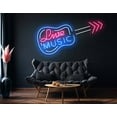 thumbnail image 4 of Glowneon Live Music Studio Neon Signs, Studio, Coffee Live Music Decor, 4 of 4
