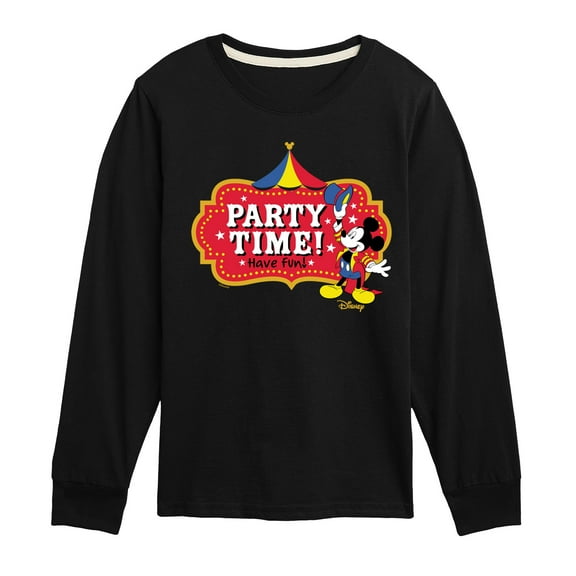 Disney - Birthday - Ring Master Mickey, Party Time Have Fun - Youth Short Sleeve T-Shirt