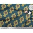 thumbnail image 2 of Soimoi Blue Cotton Duck Fabric Floral Damask Print Fabric by the Yard 42 Inch Wide, 2 of 3