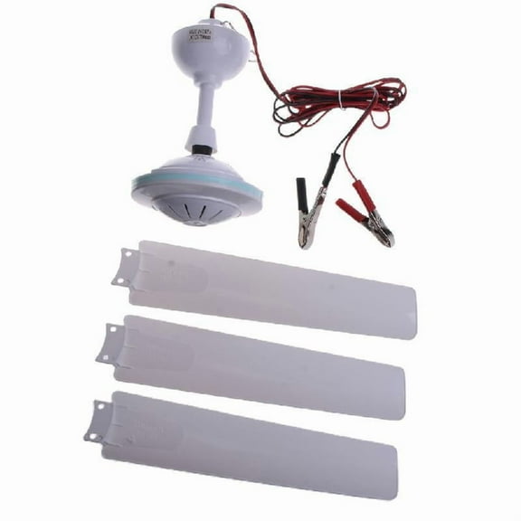 Silent 3 Leaves Battery Powered Ceiling Canopy Fan with 2.8M Cable DC12V Fan
