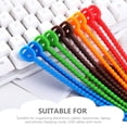 Reusable Cable Wraps Toyandona 12Pcs Flexible Silicone Cable Wraps Reusable Wire Organizers ...