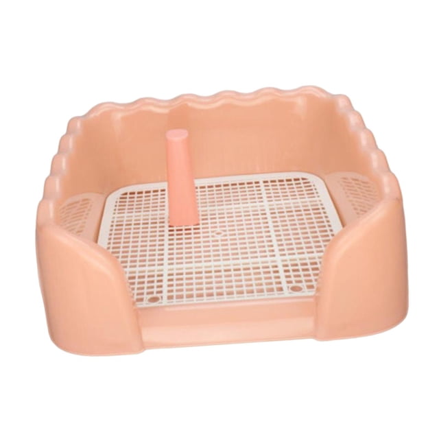Orinal para perros, bandeja para entrenamiento de mascotas para perros pequeños y medianos, fácil de limpiar con pared de protección, bandeja de arena Colco Bandeja de aseo para gatos