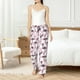 thumbnail image 4 of Fotbe Pineapple Flamingo Pantalones de Pijama para Mujer, Pantalones de Dormir, Pantalones Pj con Cordón y Bolsillos-Medium, 4 of 6