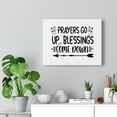 thumbnail image 6 of Scripture Walls  Prayers Go Up Blessings Come Down Bible Verse Canvas Christian Wall Art Ready to Hang Unframed, 6 of 16