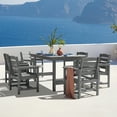 thumbnail image 6 of JUSTLET 7 PC Outdoor Patio Furniture Set, Patio Dining Sets, 6 Chairs and 1 Table, Gray, 6 of 10