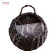 thumbnail image 1 of Willow Straw Flower Pot Wicker Rattan Wall Hanging Flowerpot Home Garden Decoration Flower Basket Container, 1 of 9