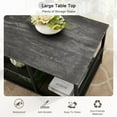 thumbnail image 6 of VECELO 39.4" Rectangle Coffee Table with Storage Shelf, Industrial Entertainment Center Television Table for Living Room, Charcoal Grey, 6 of 9