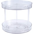 thumbnail image 1 of Organizador de maquillaje giratorio de 360 ​​grados para baño, estuches de almacenamiento de cosméticos giratorios y vitrinas de soporte de maquillaje, transparente, 1 of 5