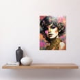 thumbnail image 2 of Young Woman Gold Glam Glitter Sparkle Aesthetic Splat Paint Portrait Teen Room Unframed Wall Art Print Poster Home Decor Premium, 2 of 3