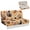 Autumn Black Cat Pumpkin, variant on CHAQLIN Mandala Frog Print RV Couch Covers Wrinkle Free, Fit for Camper Travel Trailer, RV Sofa Bed Cover Suitable for Jackknife Sleeper Sofas